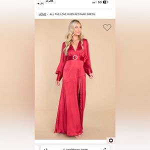 all the love ruby red maxi dress
